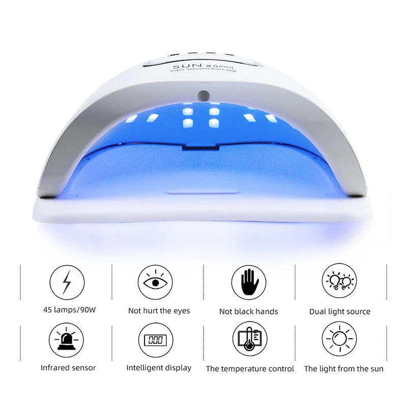 90/72/36W Nail Dryer LED Lamp for Curing All Kinds of UV Gel Polish with Timer