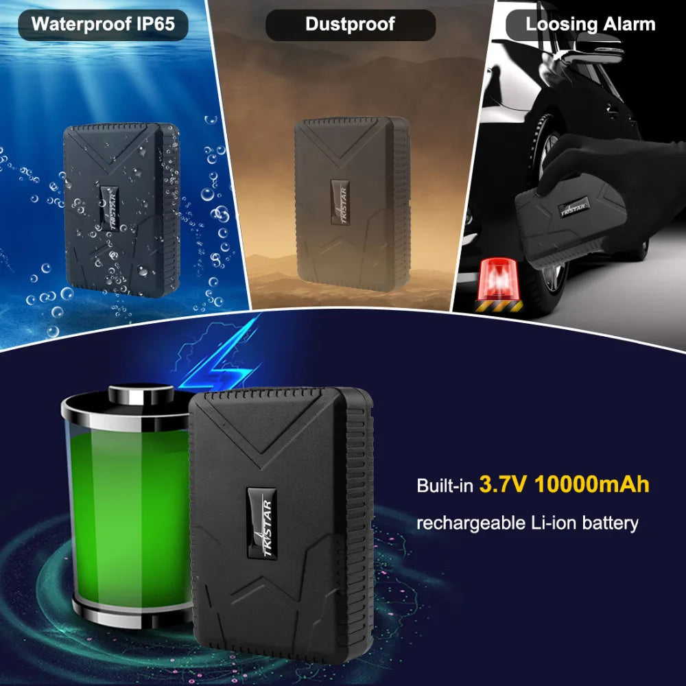 Waterproof 10000mAh Magnet Car GPS Tracker