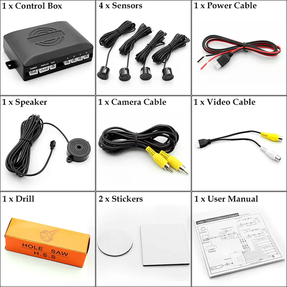 Dual Core CPU Car Video Parking Sensor