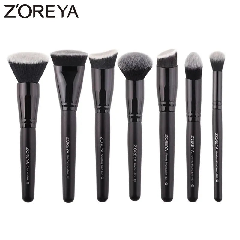 Black Makeup Brush Set