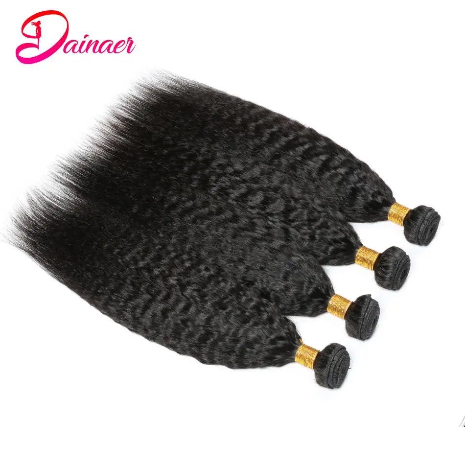 1/3/4 PCS 100% Human Kinky Hair Weave Bundles