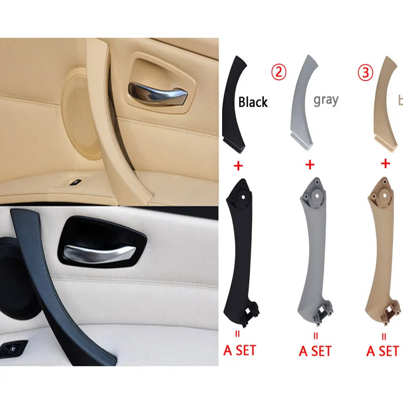 Car Inner Handle Interior Door Panel Pull Trim Cover for BMW