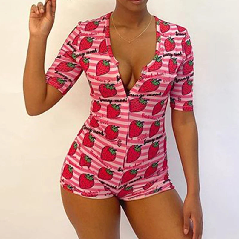 Strawberry Pattern Jumpsuit