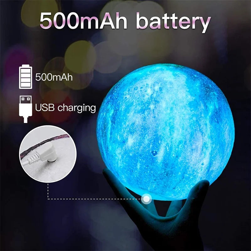 16 Colors LED Moon Lamp Galaxy Night Lamp with Change color Touch And Remote Control