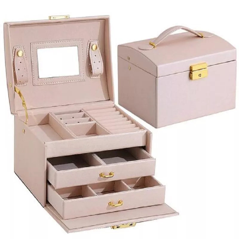 3 Layers Jewelry Organizer Box with Large Capacity