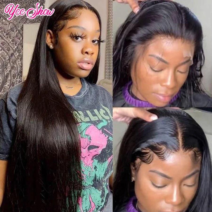 32 Inch Straight Lace Front Human Hair Wig