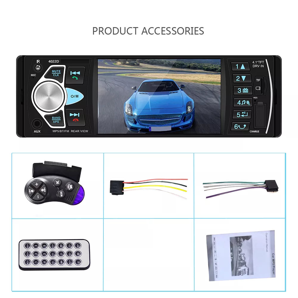 4.1-Inch Audio Stereo Bluetooth Car Radios