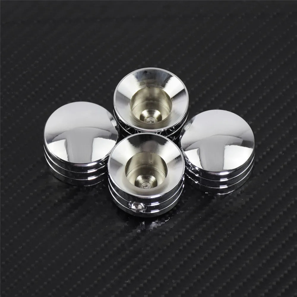 Black/ Chrome Motorcycle Spark Plug Head Bolt Cap Cover