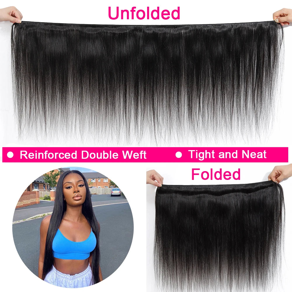 1/3/4 Pieces Indian Straight Hair Bundles