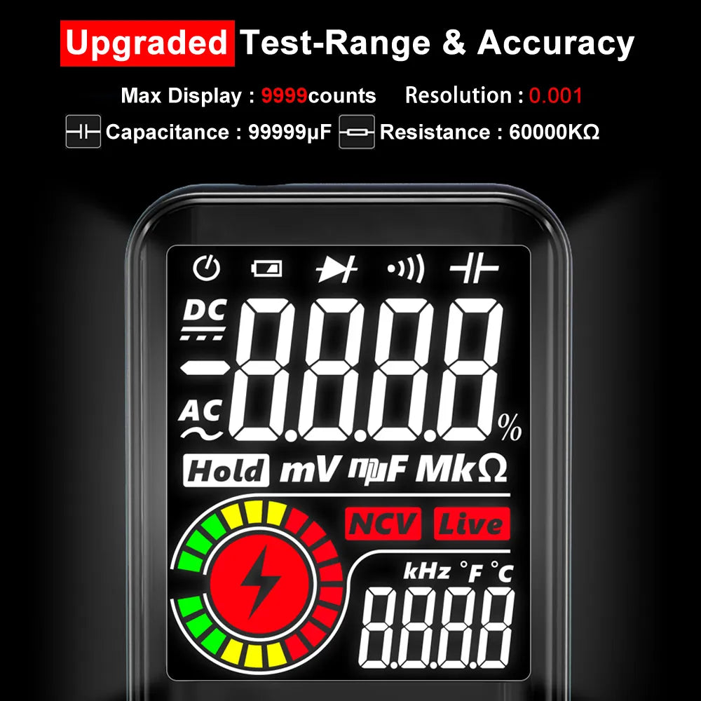 Digital Multimeter LCD Color Display wire Tester