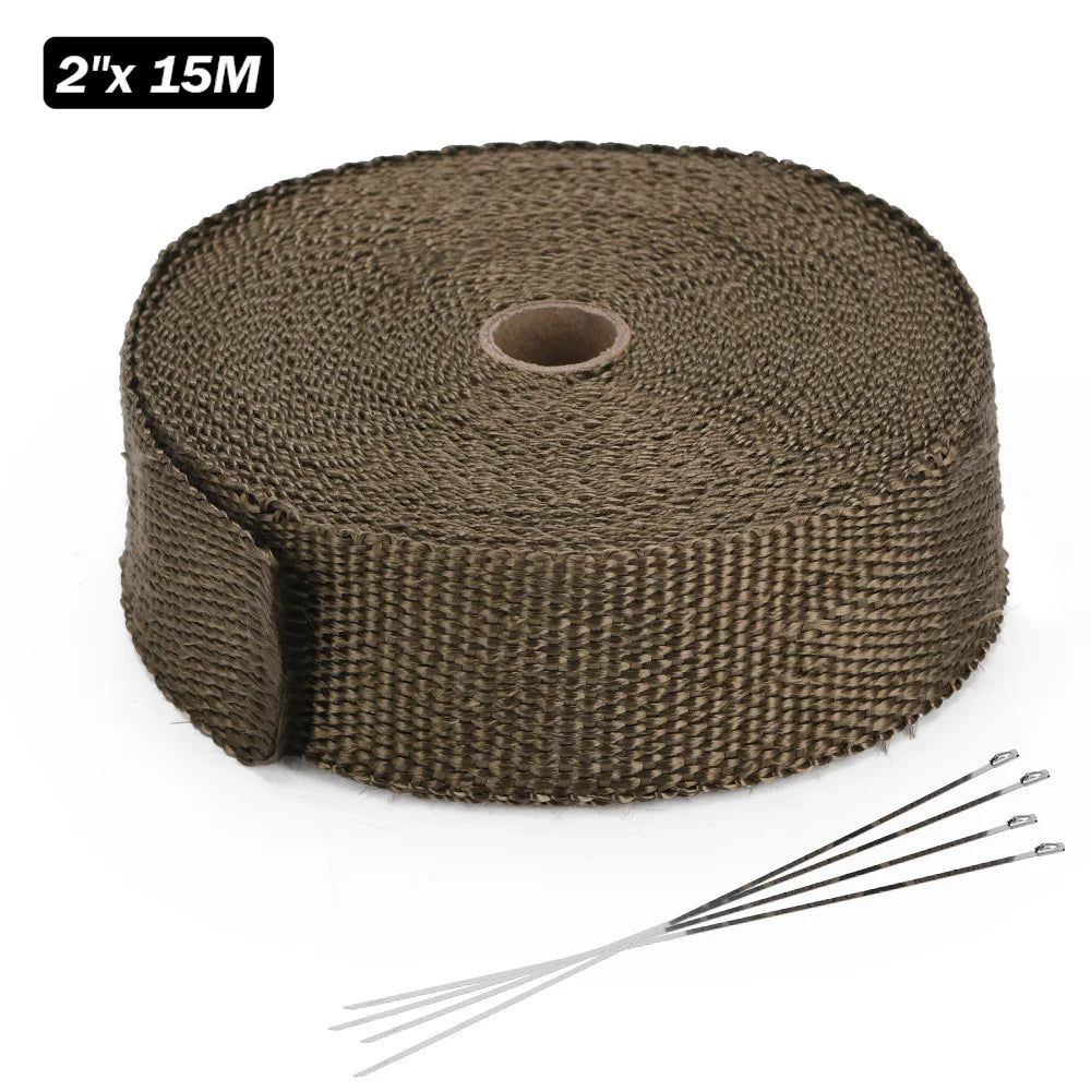 5M/10M/15M Motorcycle Exhaust Thermal Tape with Stainless Ties
