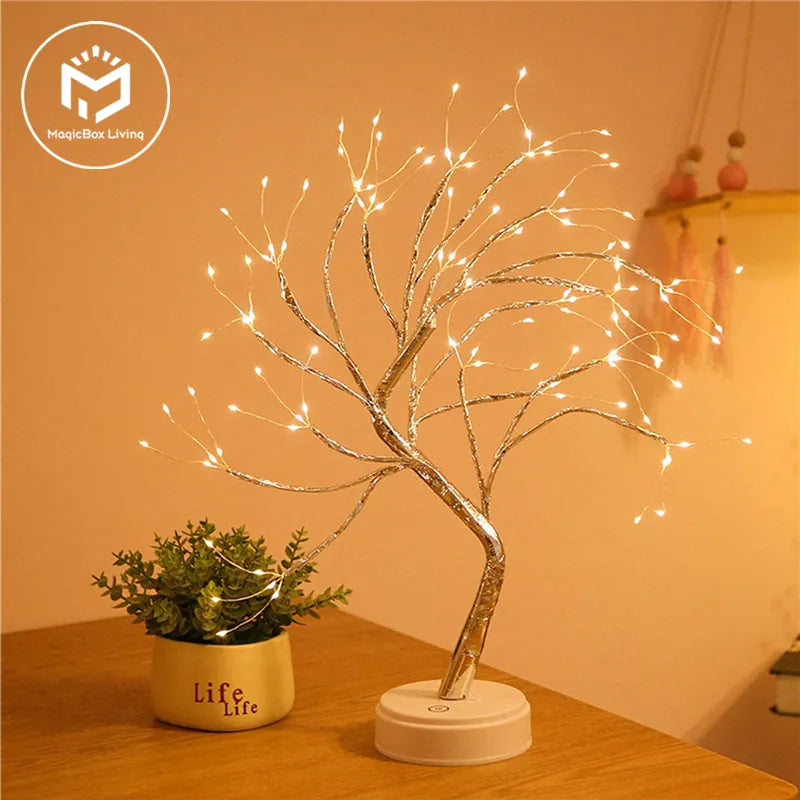 Mini Christmas Tree Copper Wire LED Night Light