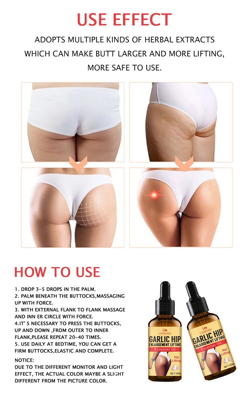 Hip Lift-Up Buttock Enhancement Massage Oil