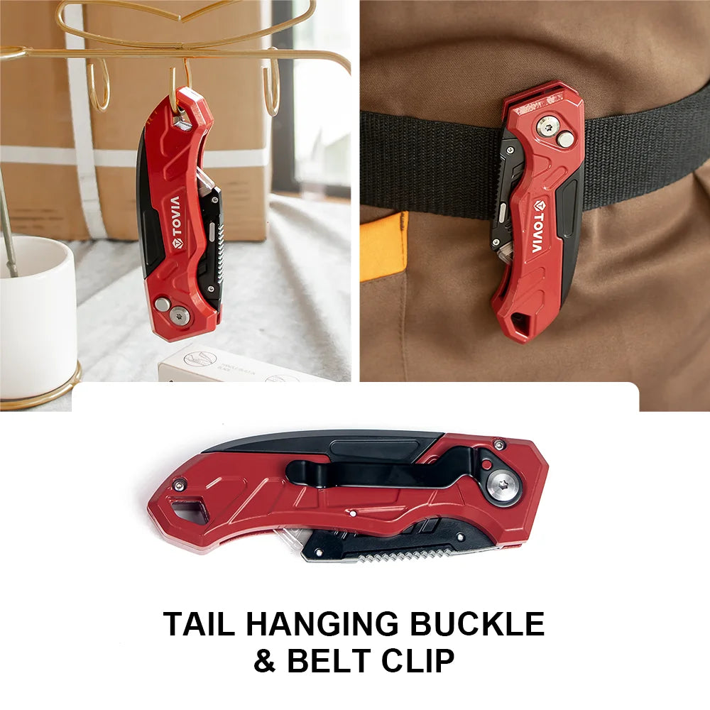 Folding Knife with 3 Blades Utility Knife for Cable Cartons