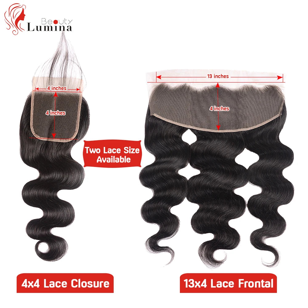 8-22 inches 4x4 Frontal Lace Body Wave Closure