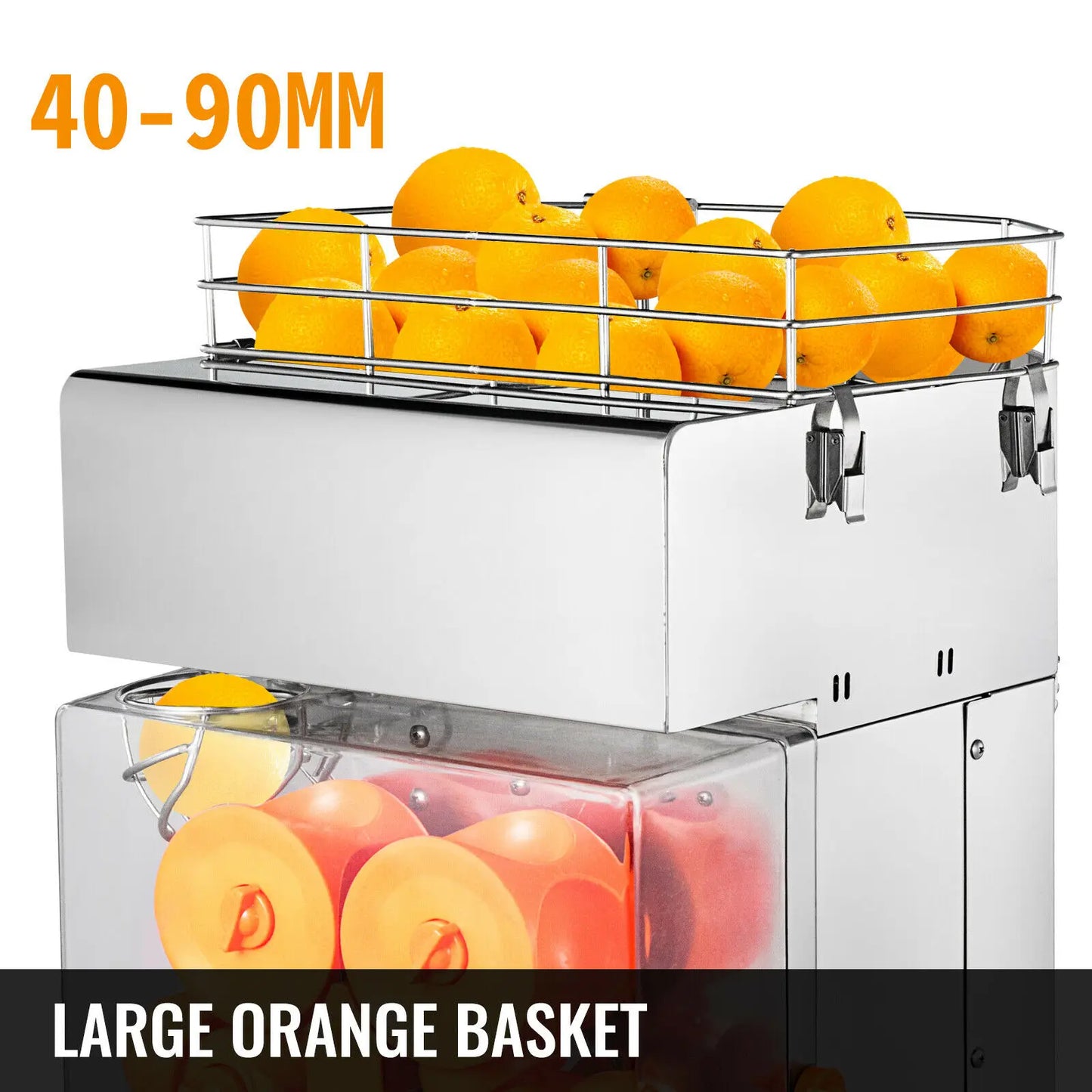 VEVOR Commercial Juicer Electric Orange Squeezer Food-grade Material Pull-out Typed Filter Box Durable Press Machine for Stores