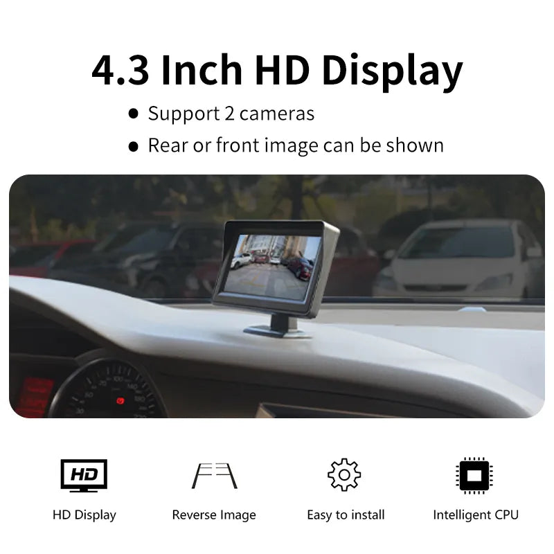 Car Monitor 4.3" Screen for Rear View Reverse Camera