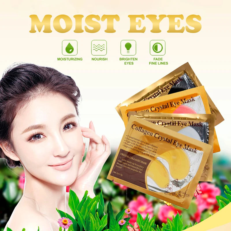 100Pcs=50Pairs Gold Collagen Crystal Eye Mask