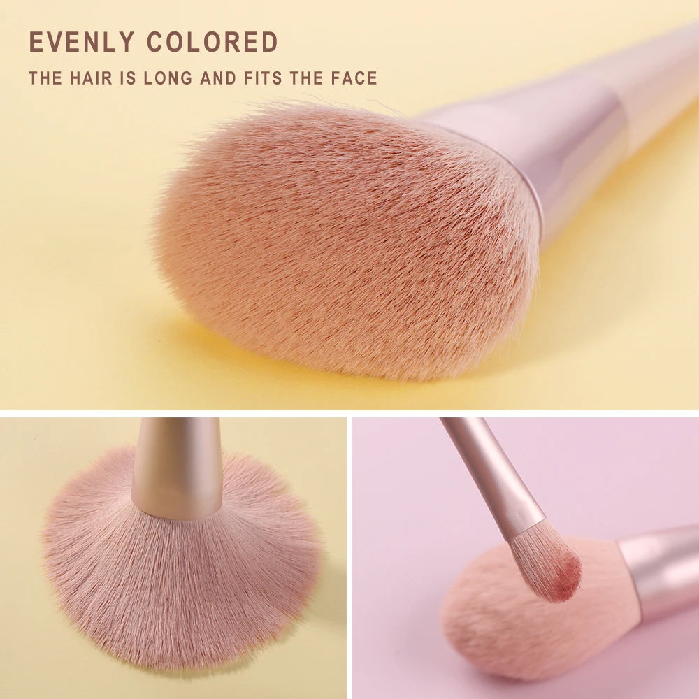 10/11 pcs. Pink Makeup Brush Set