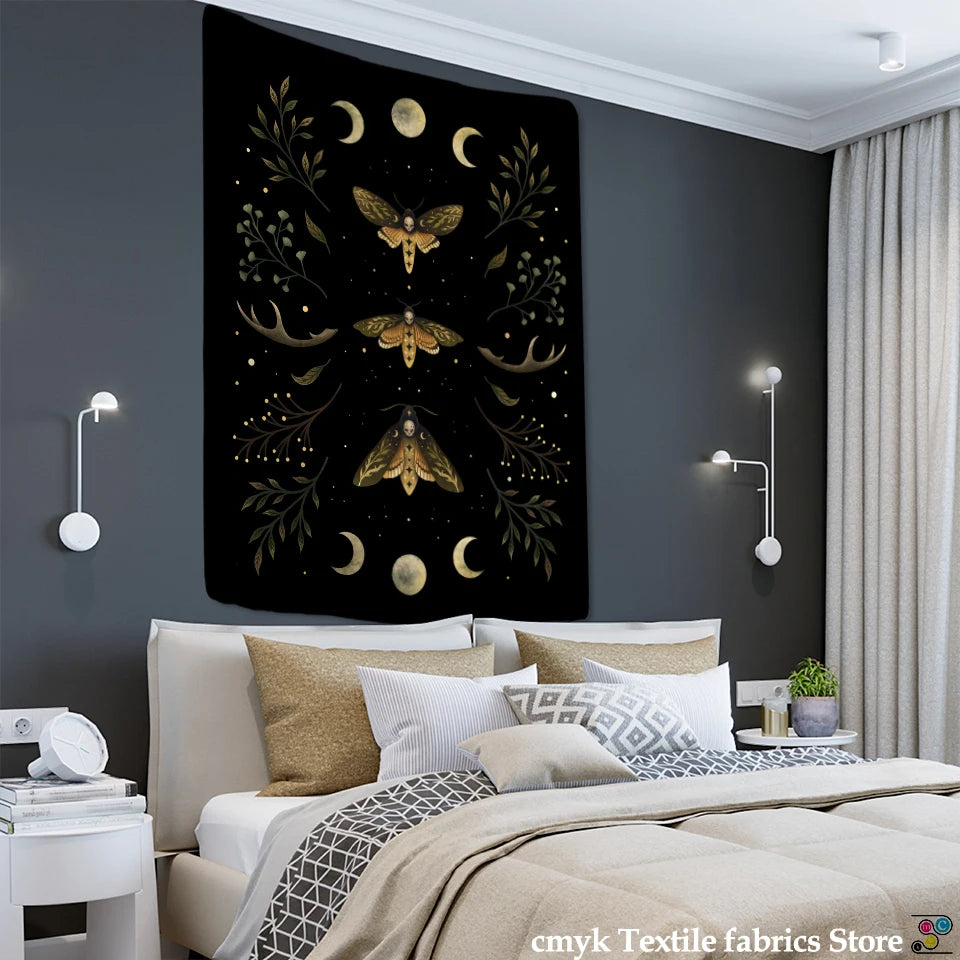 Vintage Moon Phase Tapestry