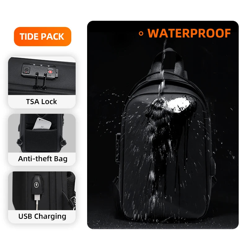 Multifunction Anti-theft Crossbody Bag with USB Charging