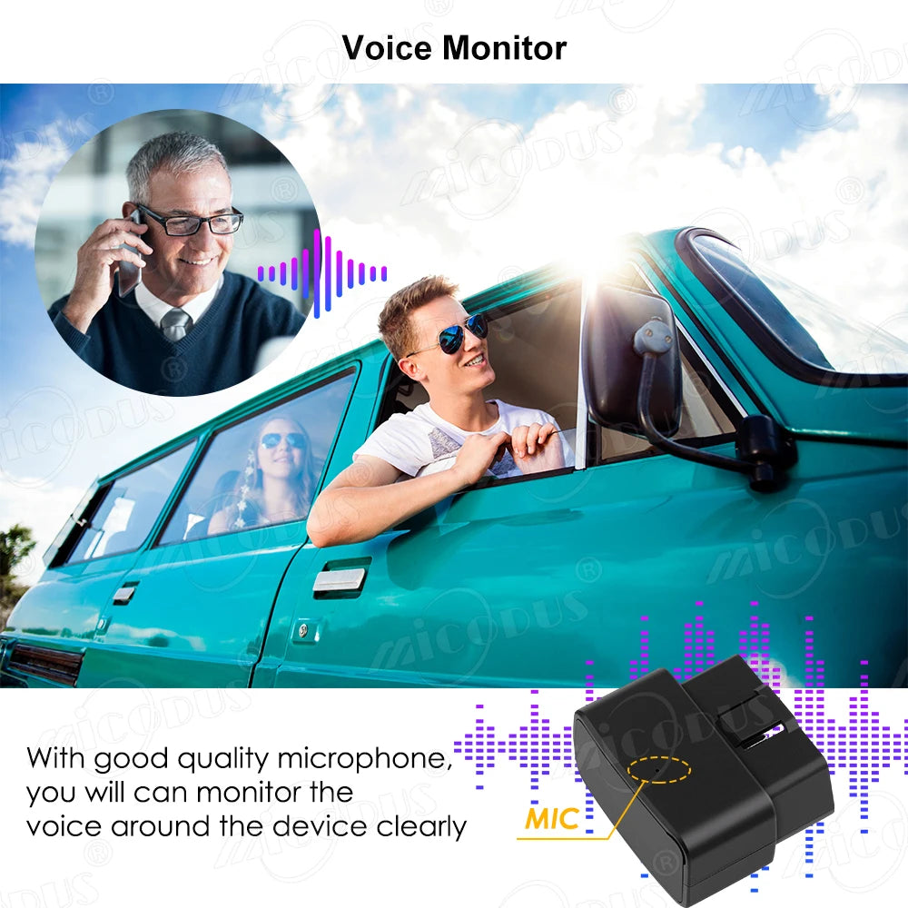 GPS Car Tracker with Voice Monitor