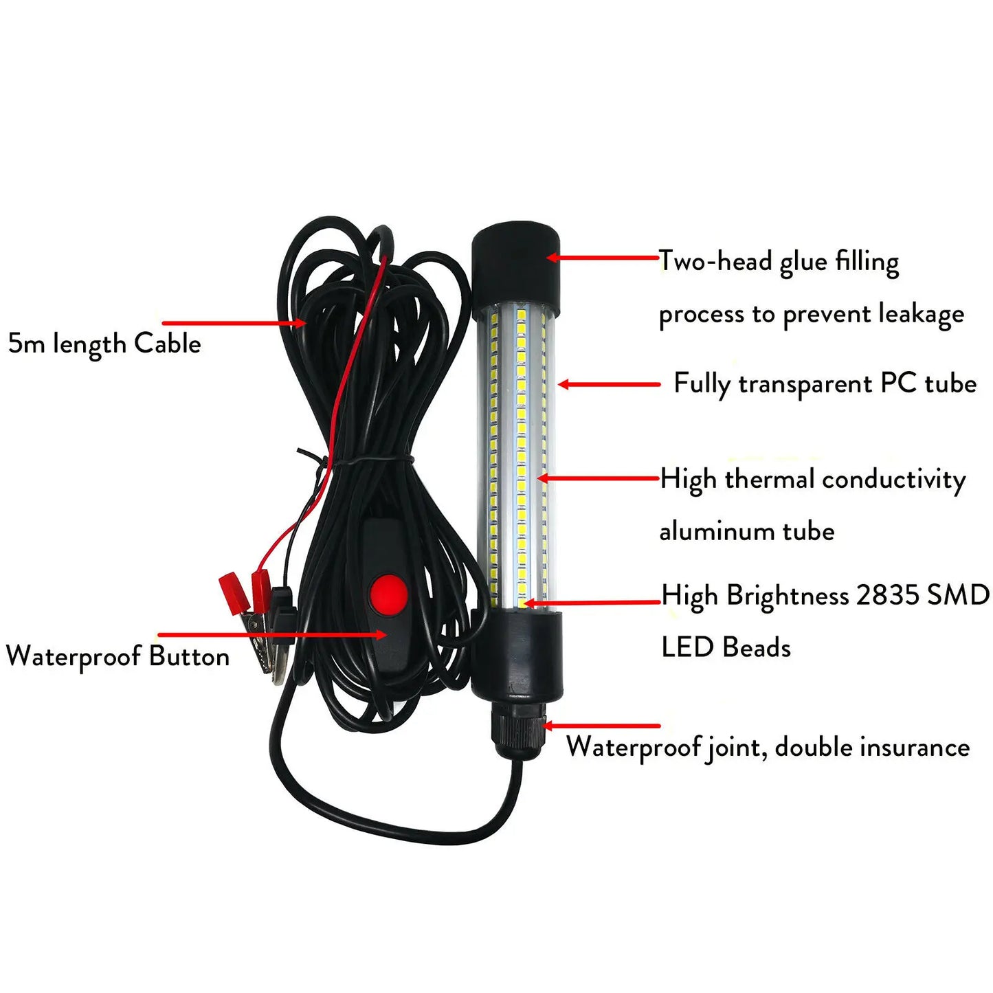 12V LED Underwater Light Lamp Waterproof