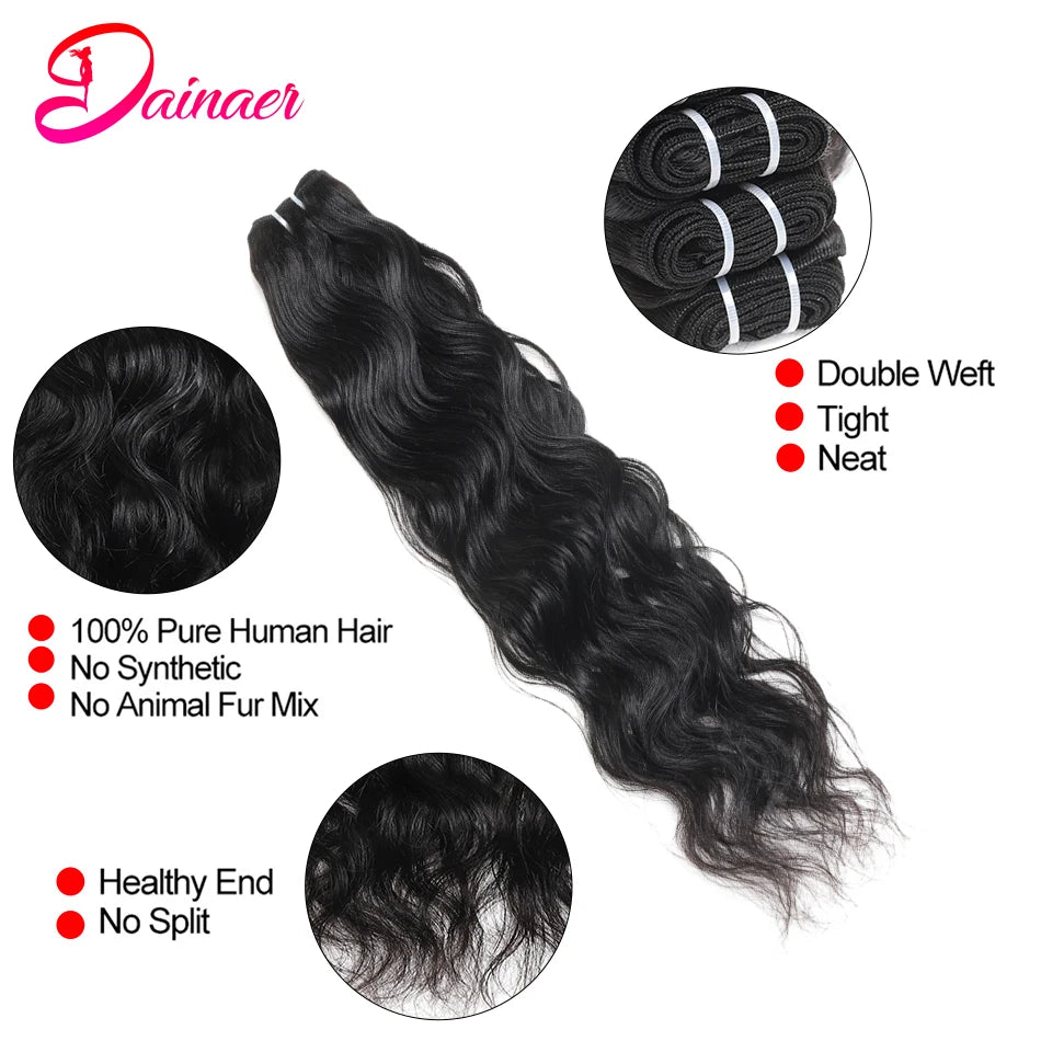 1/3/4 PCS Natural Wave Hair Weave Bundles