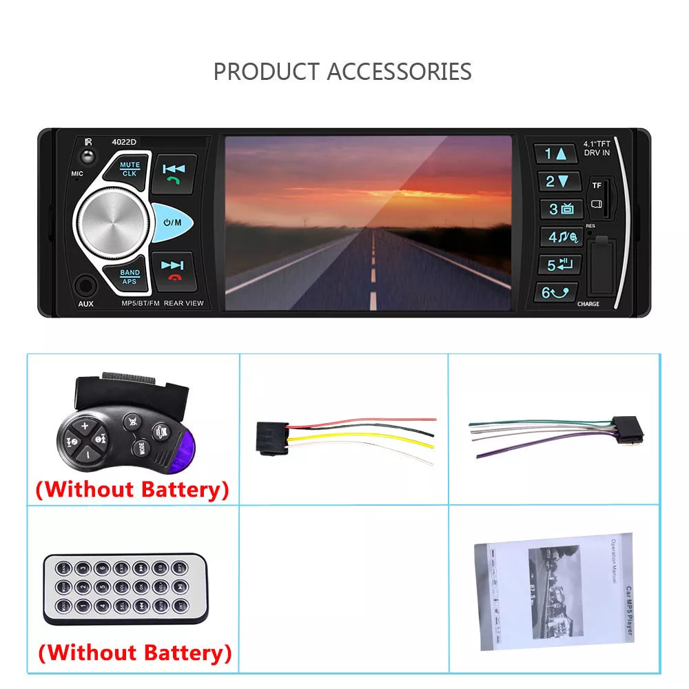 USB Car Radio Audio Stereo With Remote Control