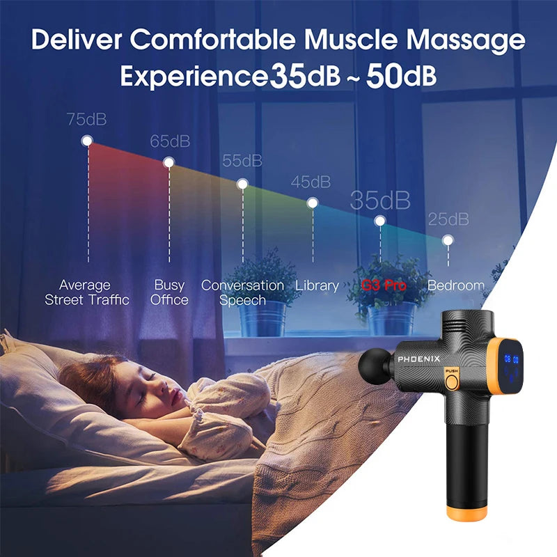 Percussion Massage Gun with 6 Heads Pistol