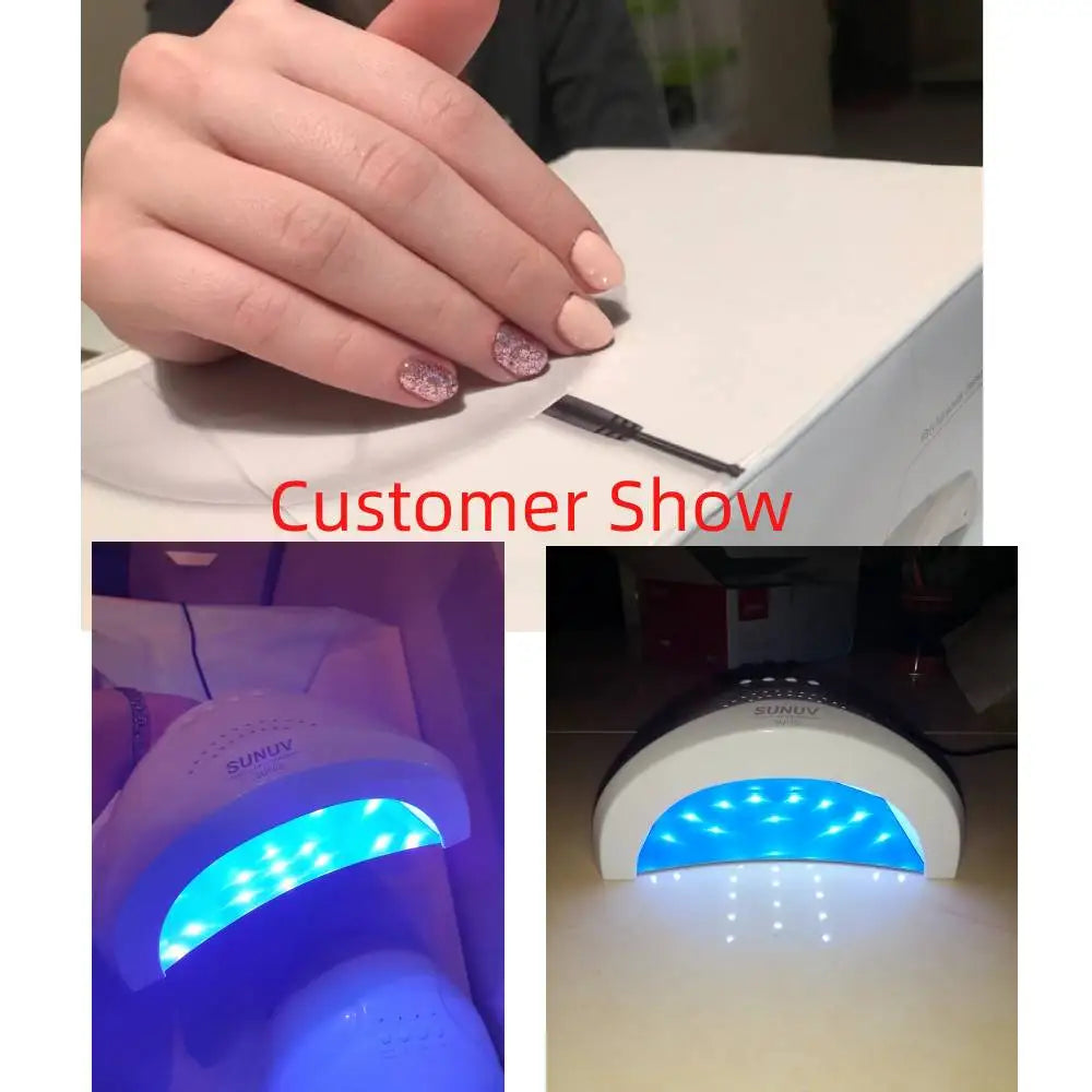 48W Professional LED Nail Lamp for UV Gel Nail Drying Machine with Infrared Sensor