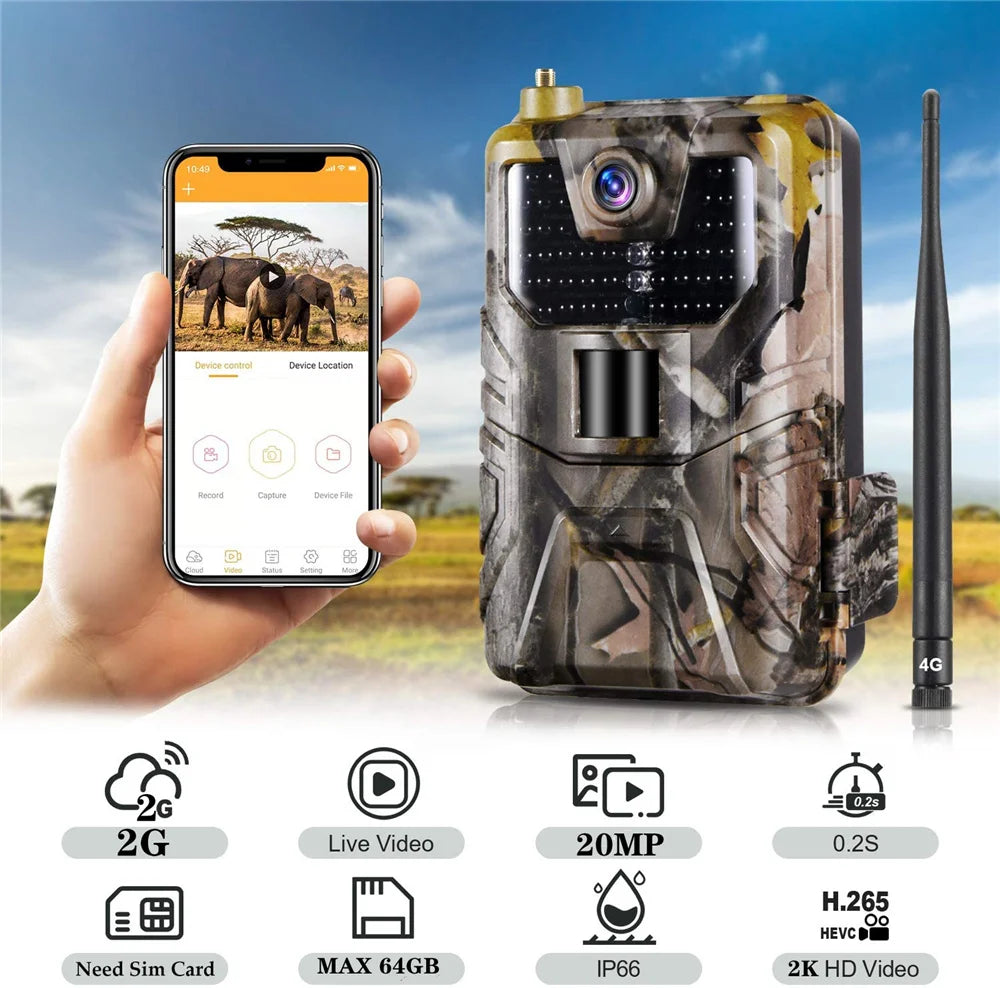 Outdoor 2G HD 20MP 1080P Wildlife Waterproof Trail Camera with Night Vision