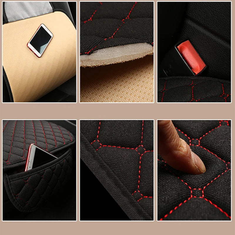 Linen Car Seat Cover Protector