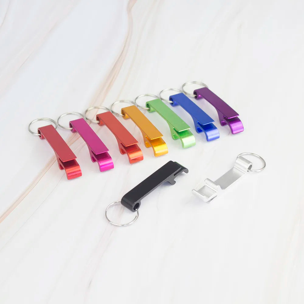 100pcs Customized Aluminum Can Opener Key Chain