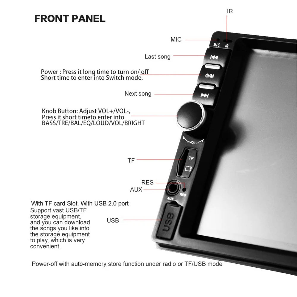 Car Radio Mirror Link Touch Screen