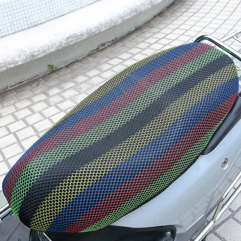 Black Breathable Summer 3D Mesh Motorcycle Seat Cover