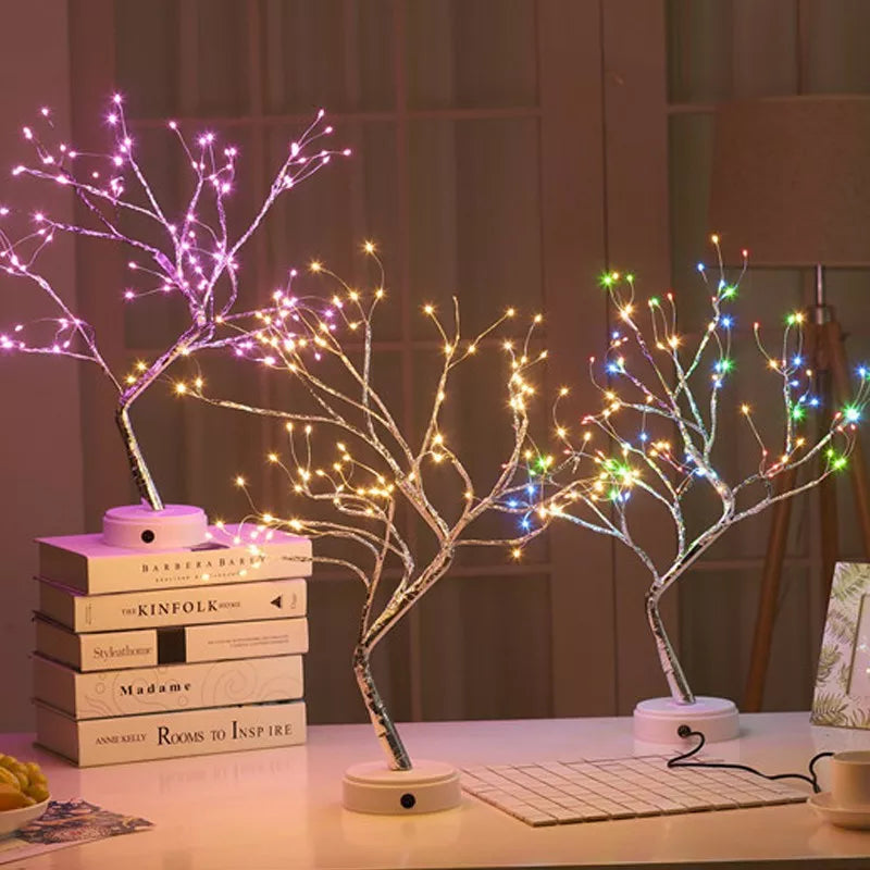 Mini Christmas Tree Copper Wire LED Night Light