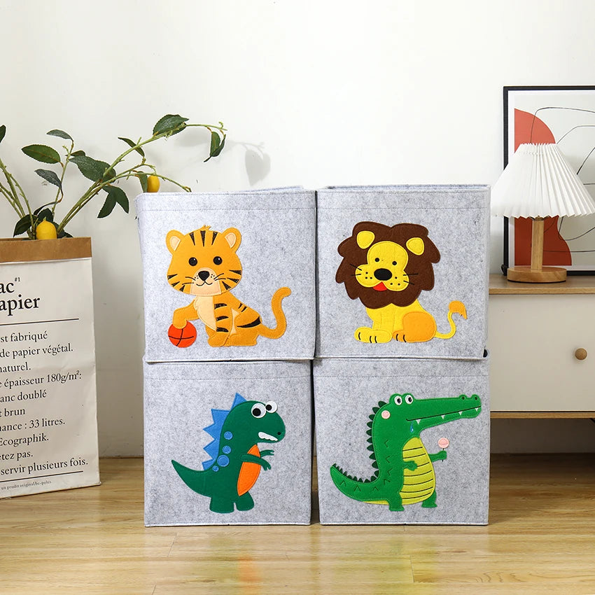 Cube Folding Thickened Felt Fabric Storage Box