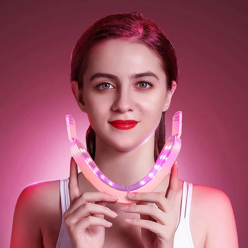 LED Photon Therapy Facial Slimming Vibration Massager