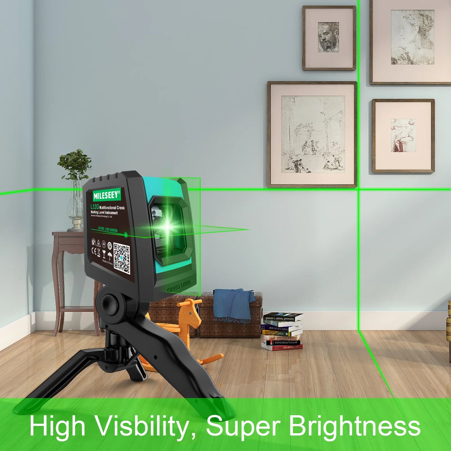 2 Lines Laser Level with Battery and Tripod