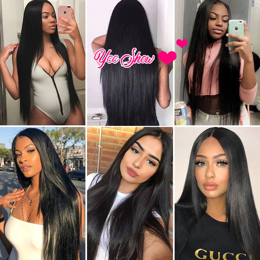 32 Inch Straight Lace Front Human Hair Wig