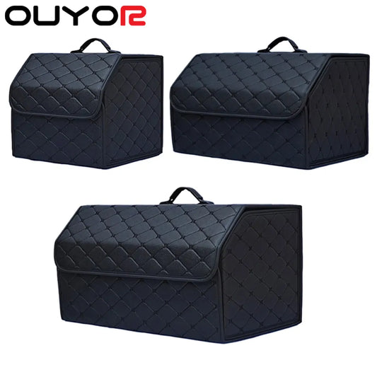 Multipurpose Collapsible Car Trunk Storage Organizer with Lid