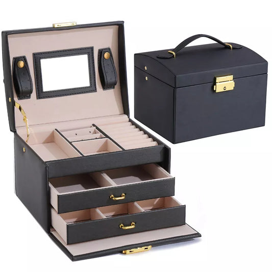 3 Layers Jewelry Organizer Box with Large Capacity