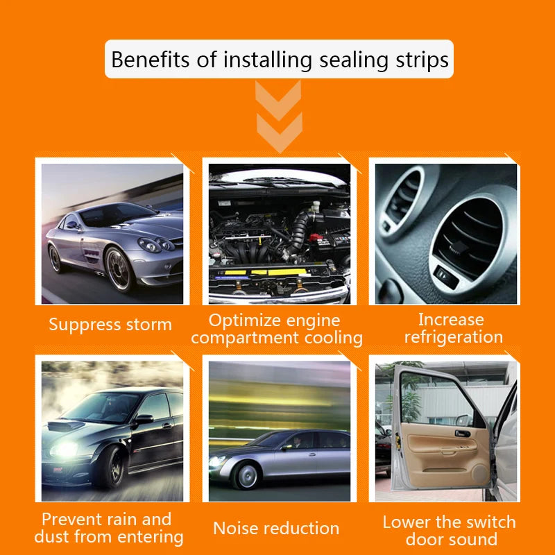 Car Door Seal Strip Auto Stickers