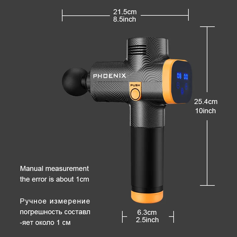 Percussion Massage Gun with 6 Heads Pistol