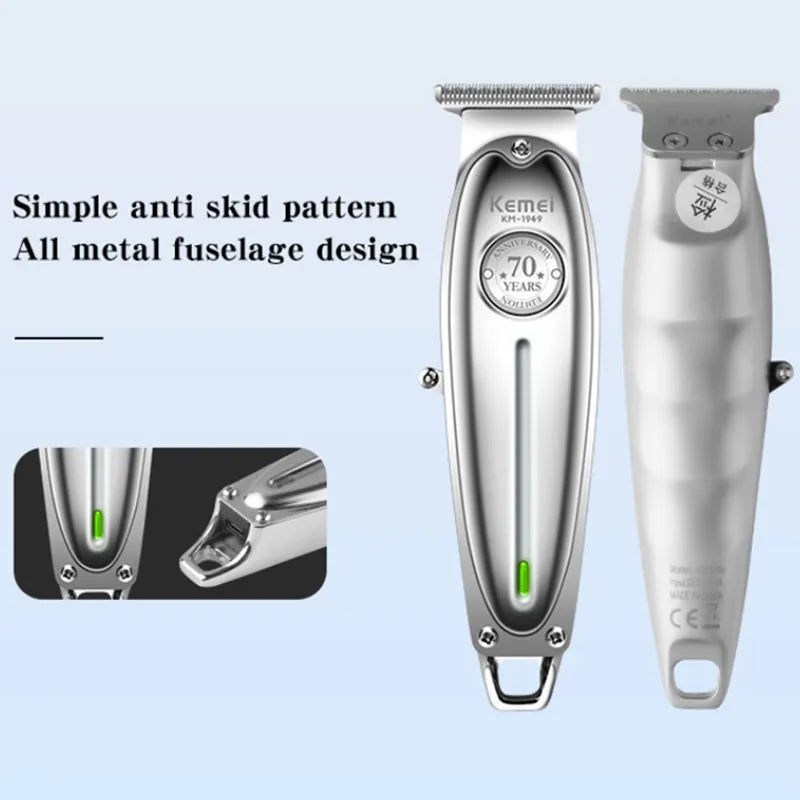 Full Metal Professional Electric Barber Hair Trimmer for Men