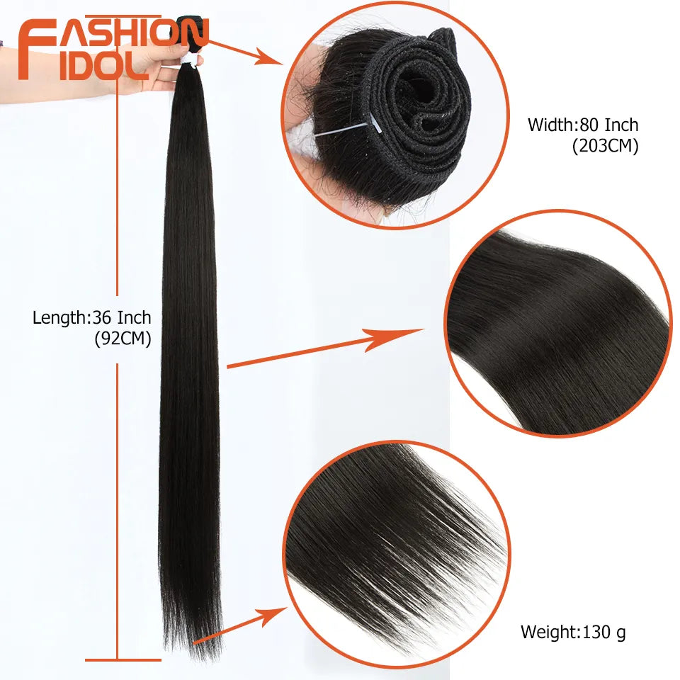 36 inch  120G Ombre Straight Hair Bundles