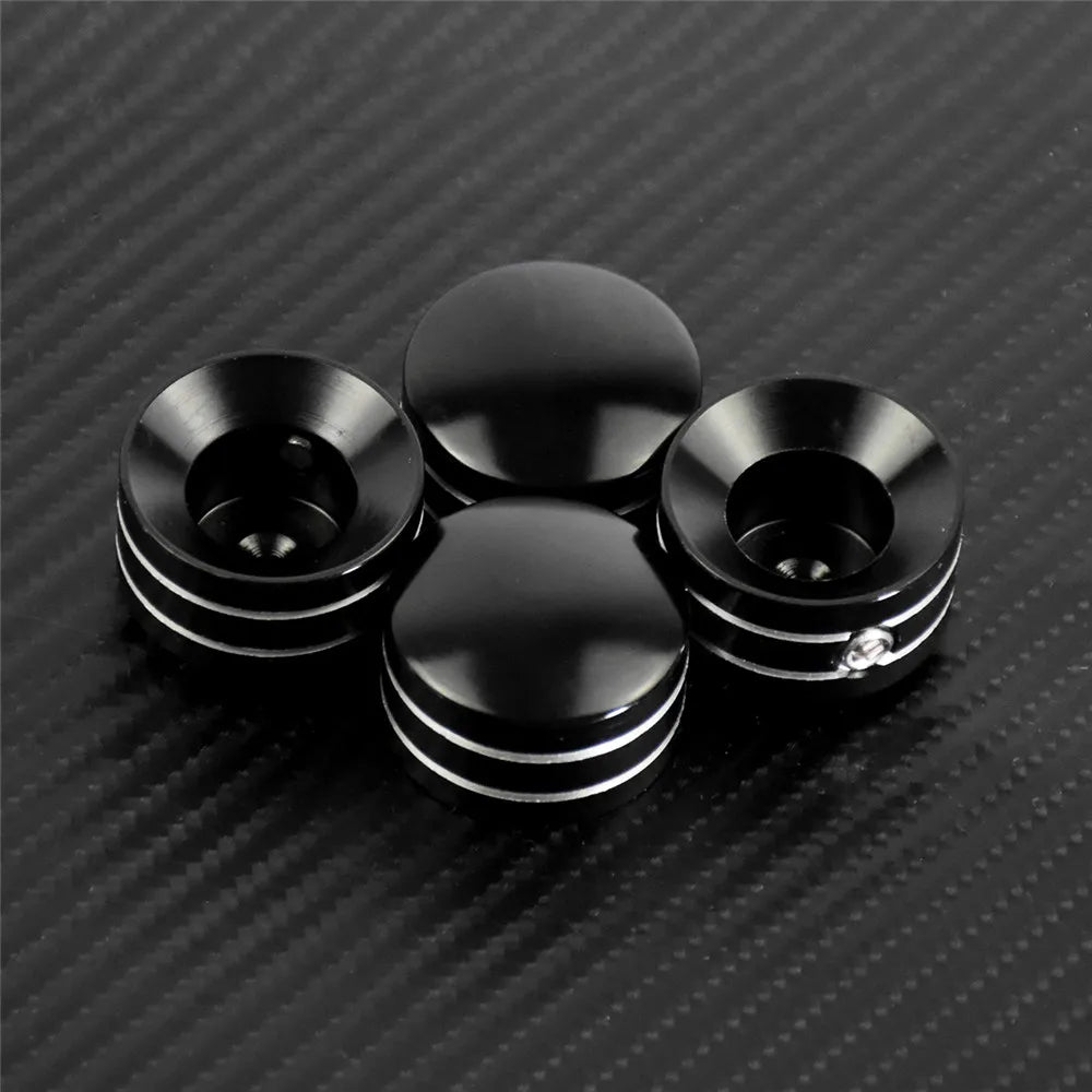 Black/ Chrome Motorcycle Spark Plug Head Bolt Cap Cover