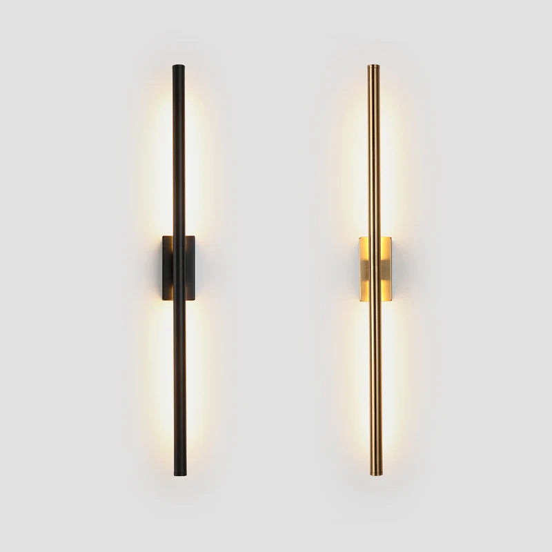 Modern simple linear tube LED wall lamp