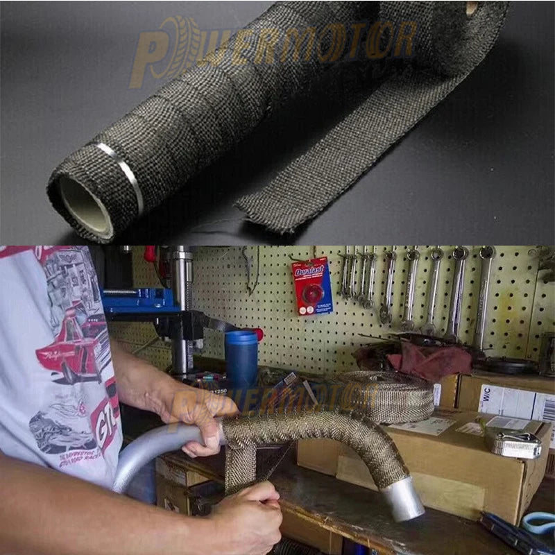 Motorcycle Exhaust Thermal Tape Wrap 5cm 5M 10M 15M